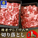 【ふるさと納税】宮崎県産 椎葉プレミアム牛 切り落とし【1kg】