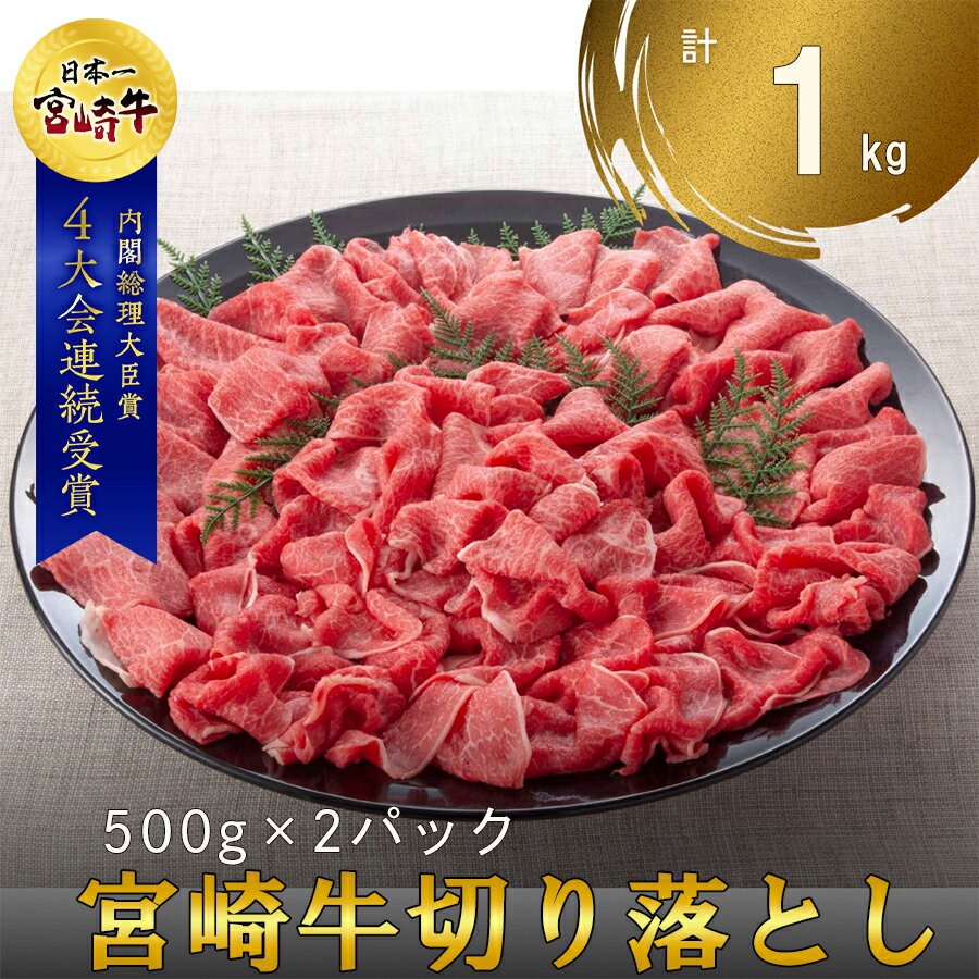 【ふるさと納税】 宮崎 県産 宮崎牛 切り落とし 1kg 500g×2パック 冷凍 送料無料 予約 国産 牛 肉 切落し 炒め物