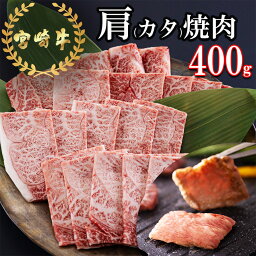 【ふるさと納税】 宮崎牛 肩 カタ 焼肉 400g 冷凍 送料無料 国産 黒毛 和牛 A5 A4等級 ブランド 牛 肉 霜降り 焼肉 BBQ バーベキュー キャンプ 宮崎県産 母の日 父の日 プレゼント ギフト 贈り物