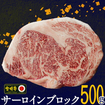 宮崎牛 サーロイン ブロック 500g 牛肉 冷凍 内閣総理大臣賞受賞 宮崎県産 九州産 送料無料 ステーキ 霜降り