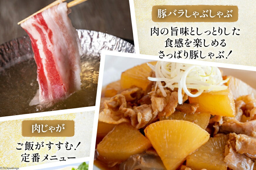 【ふるさと納税】5回 定期便 宮崎県産 豚バラ しゃぶしゃぶ 切落し 合計7.5kg 500g×3パック [サンアグリフーズ 宮崎県 美郷町 31ba0047-NEW] 小分け 冷凍 送料無料 国産 普段使い 炒め物 丼 切り落とし 薄切り うす切り セット 冷しゃぶ サラダ 野菜巻き 肉巻き