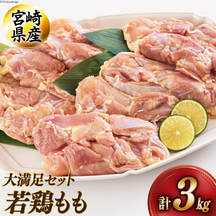 【ふるさと納税】宮崎県産若鶏もも1kg×3 合計3kg [アグリ産業匠泰 宮崎県 美郷町 31be0021-NEW] 冷凍 モモ 国産 鳥 肉 宮崎県産 唐揚げ チキン南蛮 親子丼 照り焼き 水炊き 甘辛煮 簡単調理 真空包装 真空パック 便利 ストック すっきり お弁当 おかず 送料無料 大容量