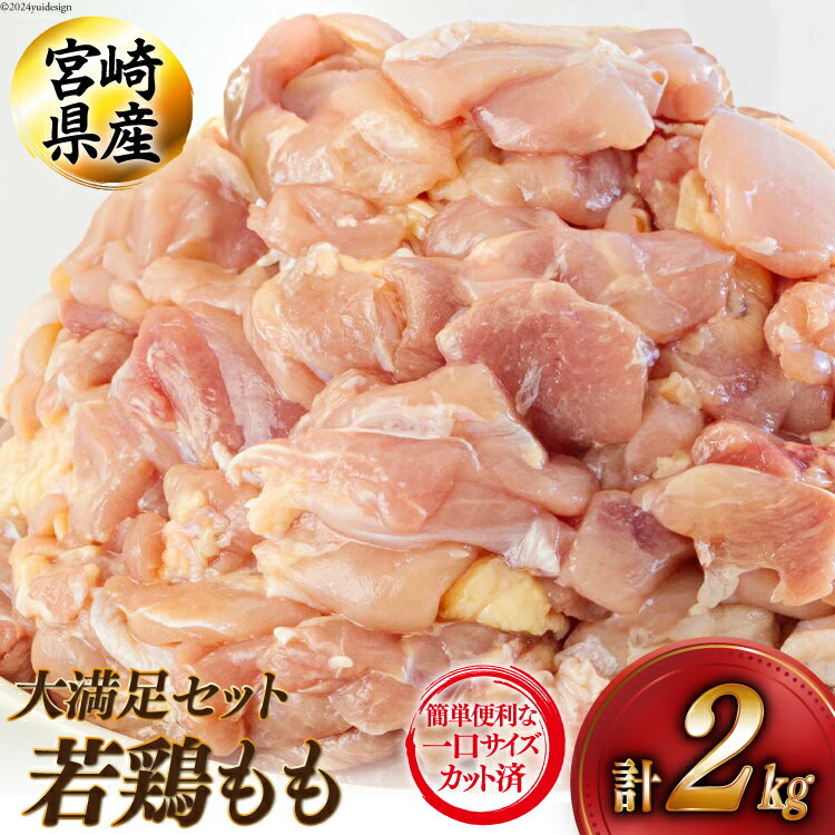 若鶏 もも 切り身 200g×10 合計2kg [アグリ産業匠泰 宮崎県 美郷町 31be0022-NEW] 小分け セット 鶏肉 切身 カット済み 一口サイズ 冷凍 送料無料 炒め物 煮込み 揚げ 調理 料理 大容量 真空 収納スペース ジューシー 唐揚げ からあげ チキン南蛮 照り焼き