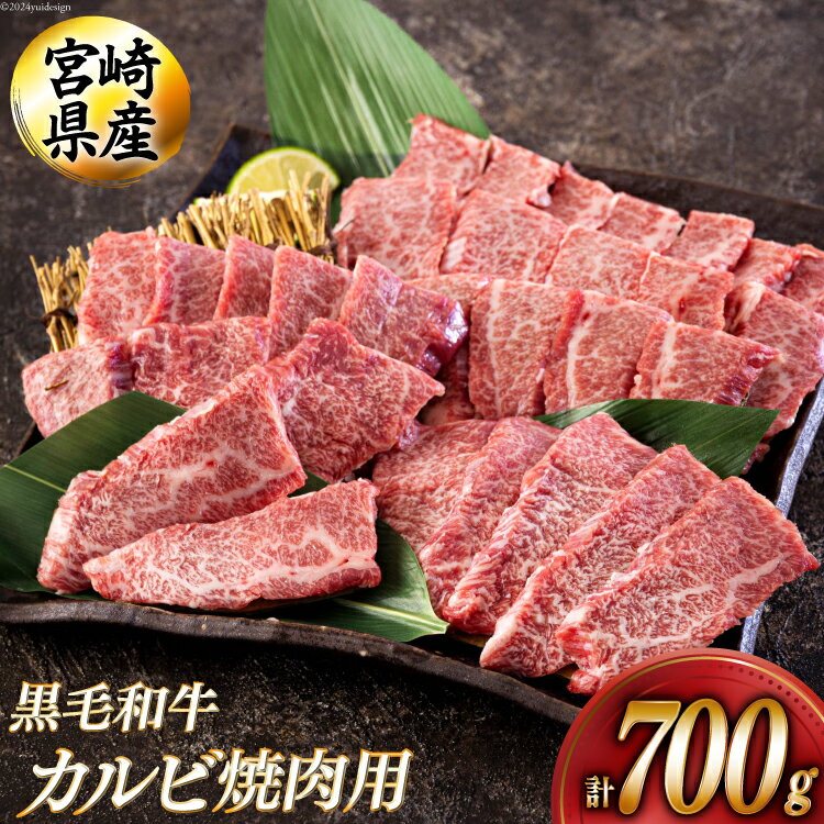 【ふるさと納税】黒毛和牛 カルビ 焼肉 350×2 計700g [アグリ産業匠泰 宮崎県 美郷町 31be0025] 小分け 牛肉 炒め BBQ バーベキュー キャンプ 普段使い 調理 おかず 料理 国産 送料無料 パック 厳選 カルビ丼 クッパ 焼肉丼 スープ チャーハン 生春巻き 照り焼き 甘辛炒め
