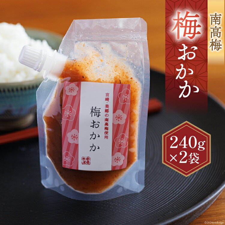 【ふるさと納税】南高梅 梅おかか 240g×2袋 [農林産物直売所 美郷ノ蔵 宮崎県 美郷町 31ab0102-NEW] ねり梅 和え物 簡単調理 便利 あっさり さっぱり 国産 セット 詰め合わせ 宮崎県産 常温 送料無料 贈答品 プレゼント ギフト 調味料 料理 調理 おかず 薬味 そうめん 素麺