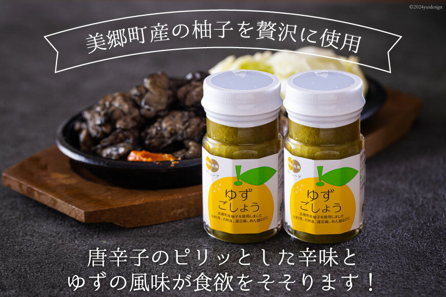 【ふるさと納税】 調味料 青ゆずごしょう 60g×2本 セット [農林産物直売所 美郷ノ蔵 宮崎県 美郷町 31ab0104-NEW] 青唐辛子 柚子 ゆず 塩 唐辛子 柚子胡椒 ギフト 調味料 宮崎県産　 産 国産 送料無料 薬味 地鶏 刺身 焼き鳥 うどん そば そうめん 水炊き 鍋料理 肉料理