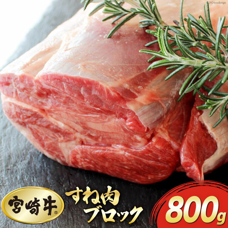 牛肉 ブロック 宮崎牛 スネ肉 800g [マルミヤストア 宮崎県 美郷町 31af0006] 肉 牛 黒毛和牛 A4 A5 国産 冷凍 真空パック