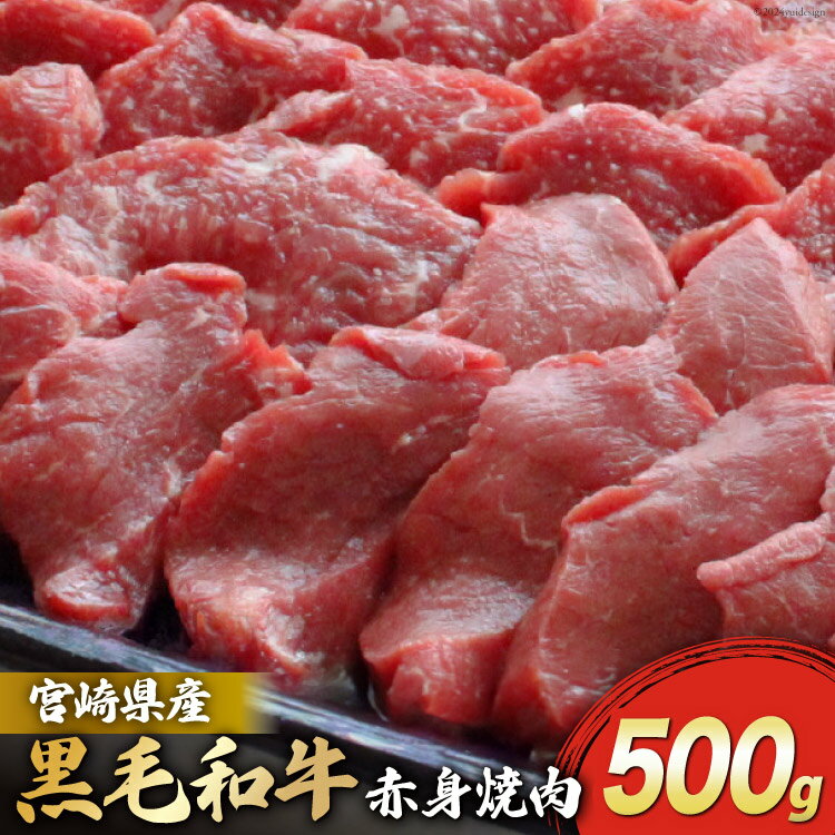 宮崎県産 黒毛和牛 赤身 焼肉 500g トレイ包装 [マルミヤストア 宮崎県 美郷町 31ag0074] 肉 牛 牛肉 ウデ モモ 焼肉 冷凍