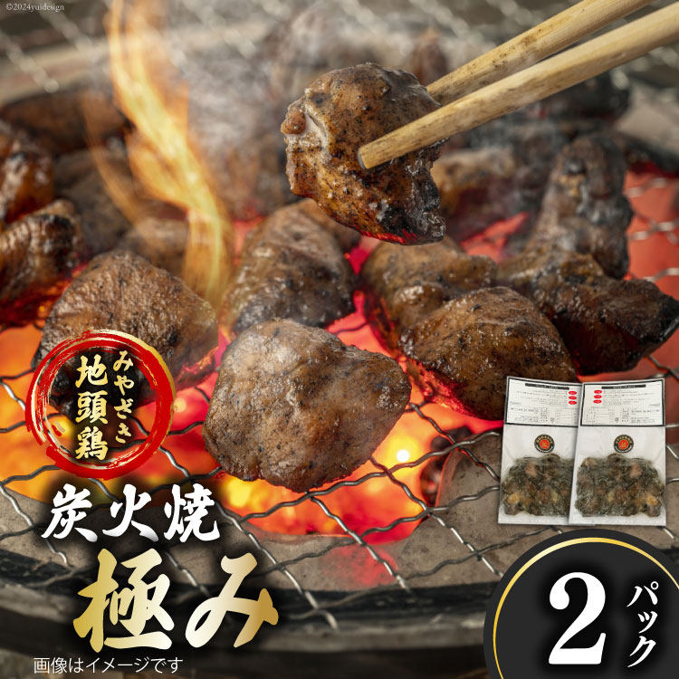 みやざき地頭鶏 炭火焼 真空パック 極み 120g×2袋 [はに和 宮崎県 美郷町 31an0004-NEW] 宮崎 県産 地鶏 地頭鶏 ムネ 肉 鶏肉 お酒 おつまみ おかず