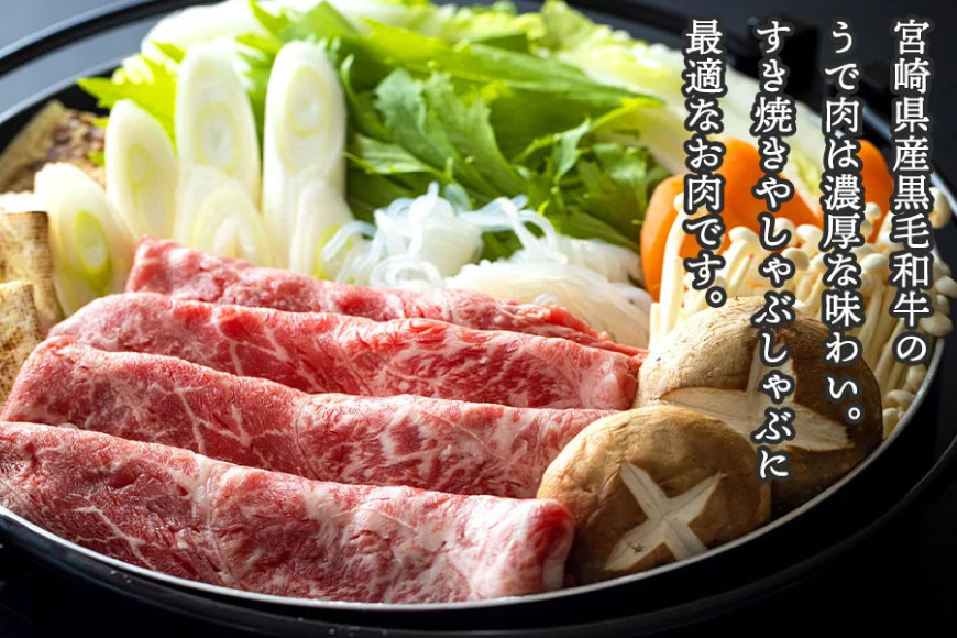 【ふるさと納税】宮崎県産 黒毛和牛 ウデ スライス すき焼き しゃぶしゃぶ 500g×2 計1kg [ミヤチク 宮崎県 美郷町 31au0027-NEW] 肉 牛肉 冷凍 国産 牛 肉 ウデ 腕 濃厚 肉巻き 肉じゃが プルコギ ビーフペッパーライス 焼きしゃぶ