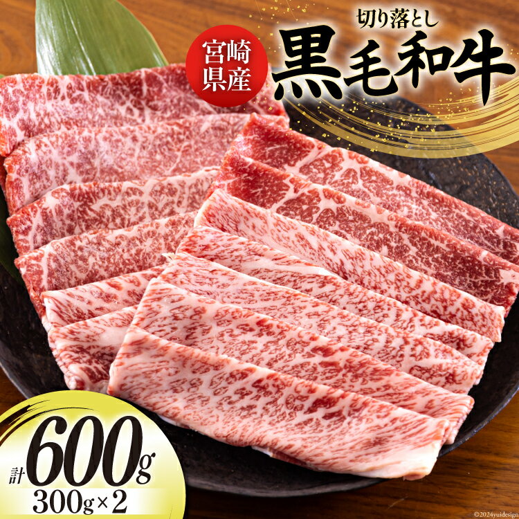 宮崎県産 黒毛和牛 切り落とし 300g×2 計600g [日本ハムマーケティング 宮崎県 美郷町 31bd0013-NEW] 小分け モモ カタ バラ ミックス 冷凍 送料無料 国産 牛 肉 切落し 牛丼 肉じゃが しぐれ煮 煮込み 肩 普段使い 母の日 父の日 プレゼント ギフト 贈り物