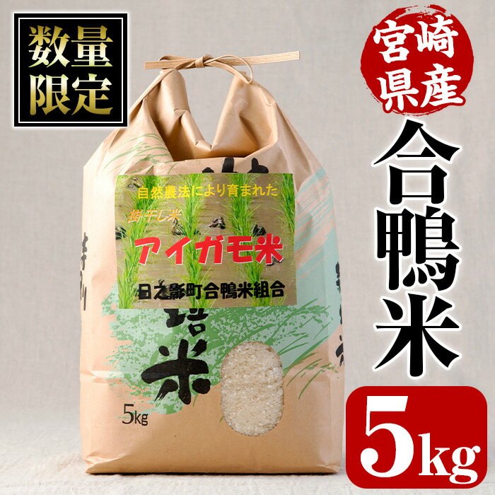 【ふるさと納税】＜令和5年産＞＜数量限定＞合鴨米(5kg×1袋)米 白米 精米 国産 ご飯【MU007】【日之影町村おこし総合産業(株)】