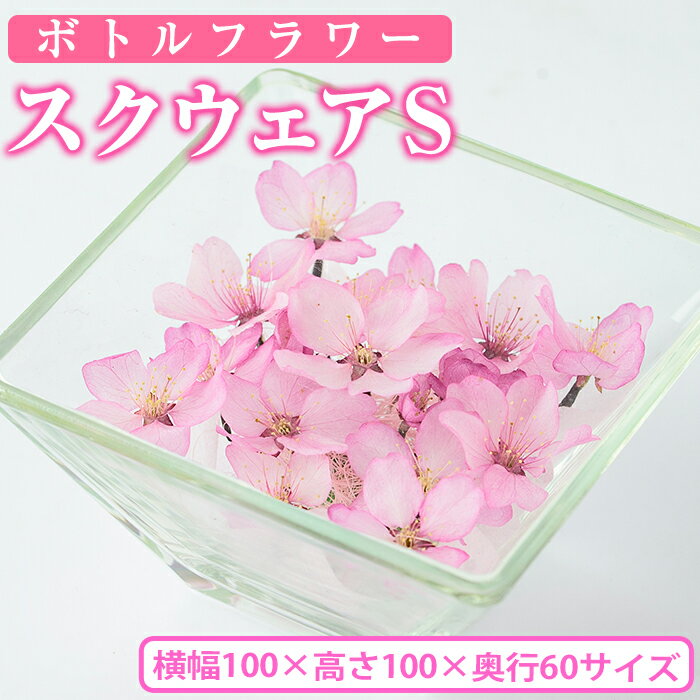 11位! 口コミ数「0件」評価「0」ボトルフラワー スクウェア(S)花 お花 フラワー インテリア【AT003】【ボトルフラワーatelier4-flowers】