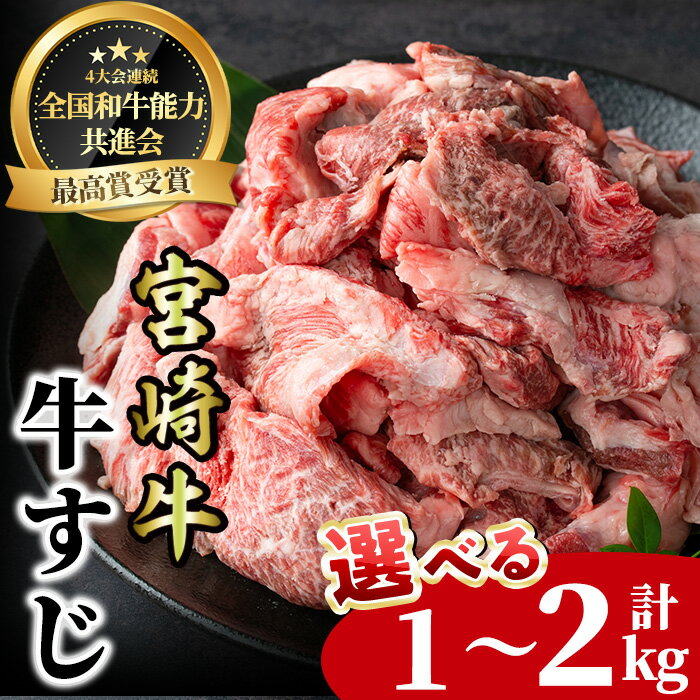 【ふるさと納税】宮崎牛 牛すじ(1kg) 牛肉 肉 ブランド牛 冷凍 国産 精肉 お取り寄せ 黒毛和牛 宮崎県 【LJ016】【レグセントジョイラー株式会社】のサムネイル