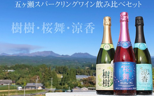 【ふるさと納税】 五ヶ瀬 スパークリングワイン 飲み比べ 3本 セット | 五ケ瀬ワイナリー ワイン お酒 酒 白 ロゼ ナイアガラ シャルドネ キャンベルアーリー 発泡 甘口 やや甘口 辛口 国産 宮崎 五ヶ瀬町