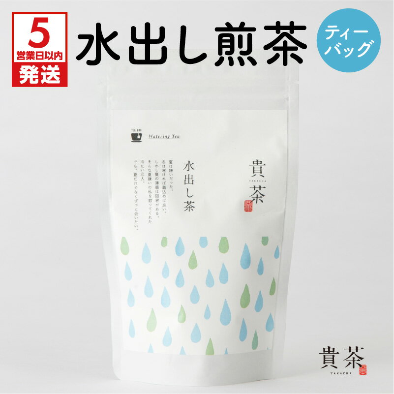 [5営業日以内に発送] 水出し 煎茶 ティーバック 1袋 15パック 日本茶専門店 [貴茶-TAKACHA] ほうじ茶 日本茶 茶 お茶 緑茶 ティー 国内生産 和の心 魅力 厳選 厳選茶葉 贅沢 味わい 風味 豊か 贈り物 鹿児島市 送料無料