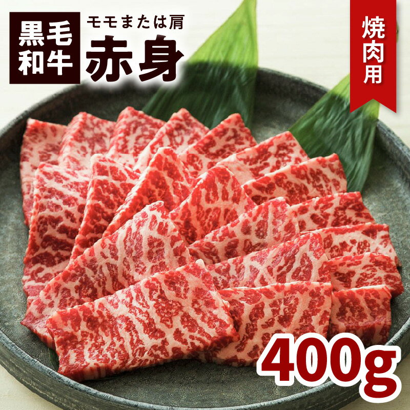 【ふるさと納税】鹿児島 黒毛和牛 赤身 焼肉用 （モモまたは肩）400g 入り ふるさと納税 鹿児島市 鹿児島県産 バクロ 牧場直営 一頭買い 牛肉 もも カタ かた 腕 ウデ うで やきにく 焼き肉 ヘルシー スライス