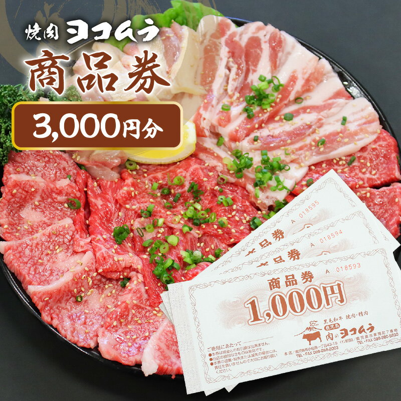 【ふるさと納税】焼肉ヨコムラの食事券 送料無料 鹿児島市 九州 お取り寄せ 特産品 お礼の品 お土産 贈..