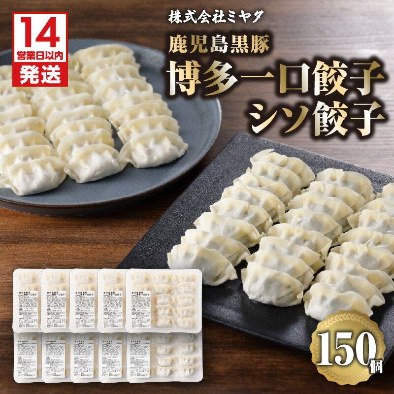 [14営業日以内に発送] 鹿児島 黒豚 一口 餃子 シソ餃子 10g × 15個 × 10パック 合計150個 鹿児島県産 加工品 惣菜 しそ 一口サイズ 国産 野菜 ジューシー 肉汁 冷凍餃子 焼くだけ 簡単調理 アレンジレシピ 国内産 素材 サッパリ 美味しい 鹿児島市