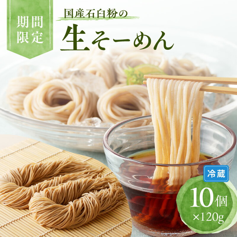 【ふるさと納税】【 期間限定 】 国産石臼粉の生そーめん × 10個 そうめん 快笑 生麺 もちもち 冷やし中華 お吸い物 かた焼きそば パスタ スパゲティ 手料理 時短 お店の味 保存料不使用 手作業 手作り 冷蔵 冷凍 鹿児島市 九州 贈り物 プレゼント ギフト お土産 母の日