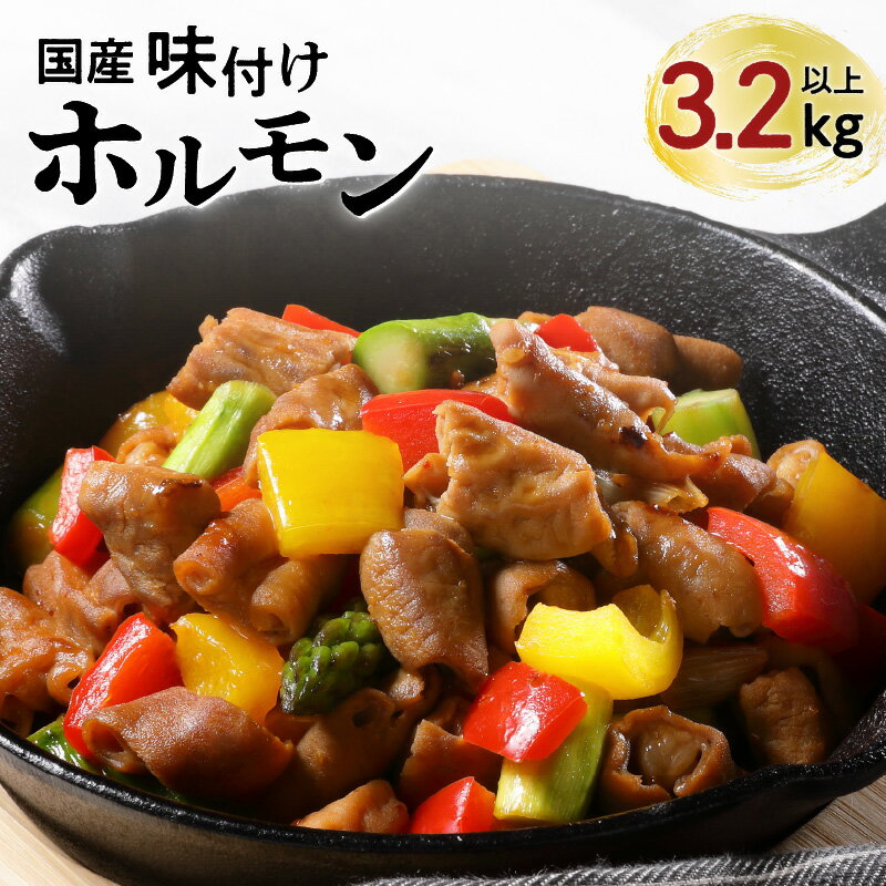 14位! 口コミ数「13件」評価「4.85」【 ナンチクファクトリー 】国産豚 味付けホルモン 3.2kg 以上（F） 送料無料 鹿児島市 国産 豚 ホルモン 味付き 加工肉 加工品 ･･･ 