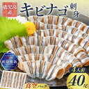 【ふるさと納税】 鹿児島産 キビナゴ 刺身 40尾 4人前 酢味噌 付き 真空 パック きびなご 刺身 処理済み 魚 鹿児島産 急速冷凍 漬け丼 お茶漬け 美味...
