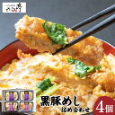 【ふるさと納税】【かごしま黒豚 六白亭】黒豚めし詰合せ 4個 ふるさと納税 鹿児島市 黒豚 豚 肉 黒豚めし 豚めし かつ丼 バラ炙り 黒豚角煮 角煮 ロースか...