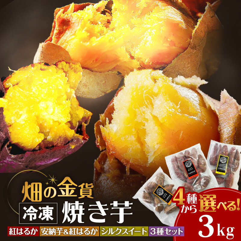 【ふるさと納税】 畑の金貨 4種から 選べる 冷凍 焼き芋 3kg 送料無料 鹿児島市 九州 国産 お取り寄せ 特産品 地域の品 お礼の品 お土産 贈り物 ギフト 蜜芋 さつまいも 紅はるか 安納芋 シルクスイート 産地直送 甘いも販売所 甘芋 冷凍 サツマイモ 栄養 甘い スイーツ