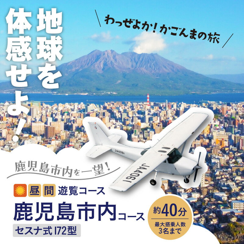 【ふるさと納税】【昼間遊覧飛行】 鹿児島市内コース セスナ式 172型（大人3名まで） 送料無料 旅行 観光 景色 写真撮影 遊覧 空 チケット 鹿児島市 土産 贈り物 プレゼント ギフト 贈答その2