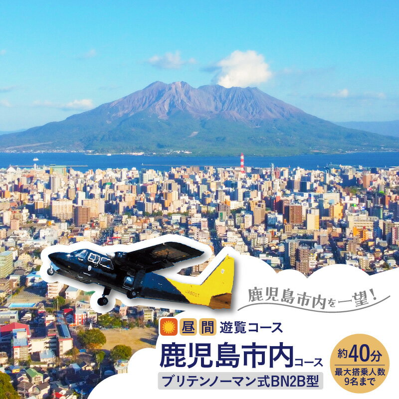 [昼間遊覧飛行] 鹿児島市内 コース ブリテンノーマン式 BN2B型 (大人9名まで) 送料無料 旅行 観光 景色 写真撮影 遊覧 空 チケット 桜島 鹿児島市 土産 贈り物 プレゼント ギフト 贈答