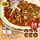 【ふるさと納税】 冷凍 黒豚 キーマカレー 6食 セット 200g × 6個 カレー 小麦粉不使用 惣菜 レトルト 肉 豚 加工品 スパイス 国産野菜 鶏 牛 ...