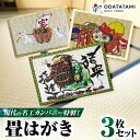 【ふるさと納税】 現代の名工カンパニー特製 畳はがき はがき 3枚 セット ハガキ 葉書 ポストカード 郵便 畳 たたみ 絵柄 干支はがき 干支 受賞 壁飾り ...
