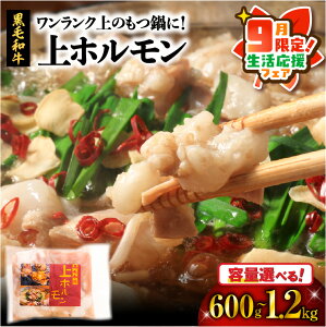 【ふるさと納税】【期間限定 生活応援】<容量選べる> ワンランク上 の もつ鍋 に! 上ホルモン 600g or 1.2kg 肉 牛 もつ ホルモン 牛肉 黒毛和牛 焼肉 鍋 おかず つまみ 小分け パック 国産 カミチク 鹿児島 鹿児島市 おすすめ ランキング プレゼント ギフト ひょうろくの画像