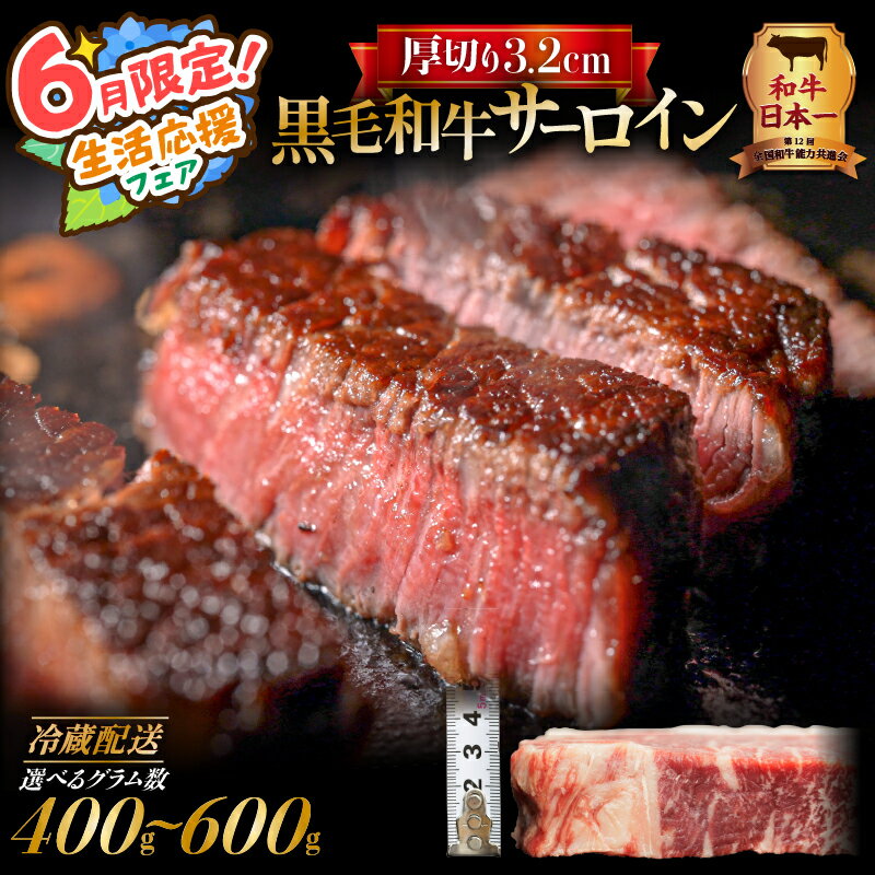 【ふるさと納税】【期間限定 生活応援】黒毛和牛 厚切り サーロイン 【 選べる グラム数 】 400