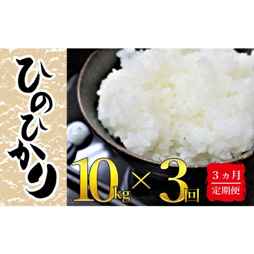 [定期便][3回定期]令和5年産 こだわり農家の自信作!鹿屋市高隈産「ひのひかり」 計30kg(10kg×3回)[ハマダ商事有限会社]