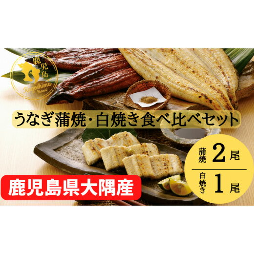 【ふるさと納税】大隅特産うなぎ蒲焼2尾（340g）・白焼1尾（120g）食べ比べセット【国産】 国産ウナギ 冷凍 たれ付 山椒付き 鰻かばやき うなぎ蒲焼 うなぎ白焼き 鹿屋市 鹿児島県産【株式会社寺園商店】のサムネイル