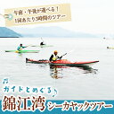 【ふるさと納税】【数量限定】錦江湾シーカヤックツアー(1名様・発行から2年有効・10歳以上対象)半日（午前または午後）3時間コース！高隈山、開聞岳の景色も楽しめるツアー体験チケット【アウトドアショップキャメル】