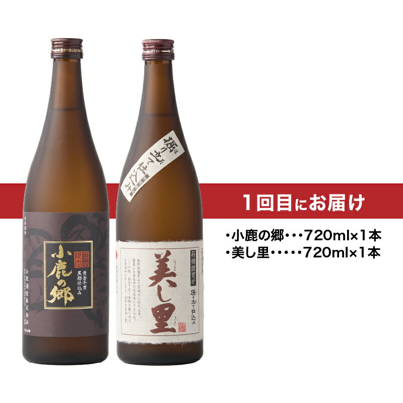 【ふるさと納税】【全4回】【定期便】【地元酒屋さんおススメ】720ml・飲み比べ定期便 本格焼酎 芋焼酎 鹿児島 芋 焼酎　いも お酒 飲み比べ 常温【酒　あさくら】