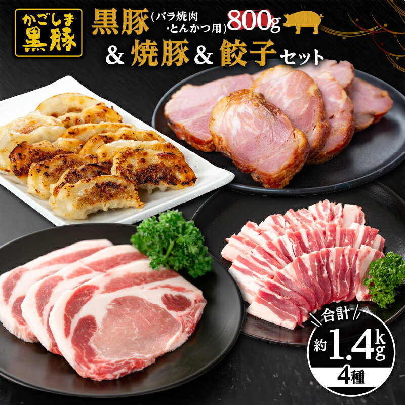 【ふるさと納税】鹿児島黒豚 800g （バラ焼肉 とんかつ用） 黒豚焼豚 黒豚餃子 肉 豚肉 黒豚 惣菜 総菜 レトルト 冷凍 和田養豚 ふるさと納税 鹿児島 鹿屋市 おすすめ ランキング プレゼント ギフト