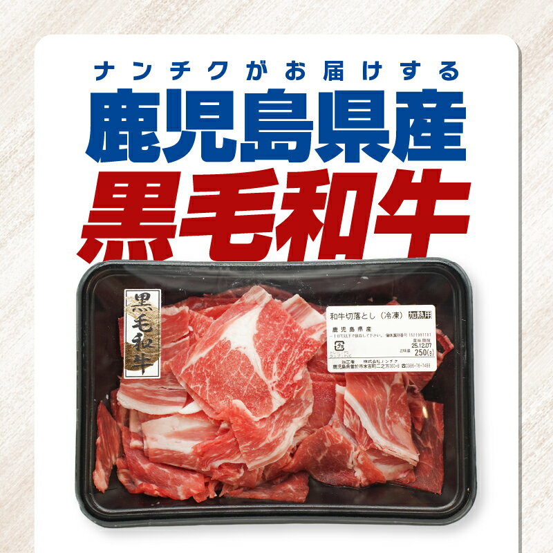 【ふるさと納税】＜選べる＞鹿児島県産 黒毛和牛 切り落とし 計500g ～ 計2.0kg 国産 肉 牛肉 牛 霜降り 国産 小分け パック 冷凍 ナンチク 鹿児島 鹿屋市 おすすめ ランキング プレゼント ギフト 送料無料