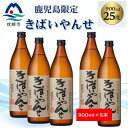 【ふるさと納税】【本格焼酎】きばいやんせ【鹿児島限定】 900ml×5本 B2-6【配送不可地域:離島】【1573823】