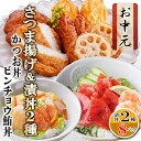 【ふるさと納税】【のし付き・お中元】さつまあげ&漬け丼2種8袋(かつお・ビンチョウまぐろ) A3-364C【配送不可地域:離島】【1639730】