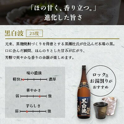 【ふるさと納税】【毎月定期便】さつま白波&黒白波パック900ml　各1本セット OO-0010全3回【配送不可地域：離島】【4088732】 f462047-makurazaki-10012752 鹿児島県枕崎市 サンプル画像3