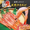 【ふるさと納税】【薩摩の甘エビ】天然タカエビ500g A1-10_ 甘エビ 海老 あまえび 天然 海鮮 甘海老【配送不可地域:離島】【1524580】