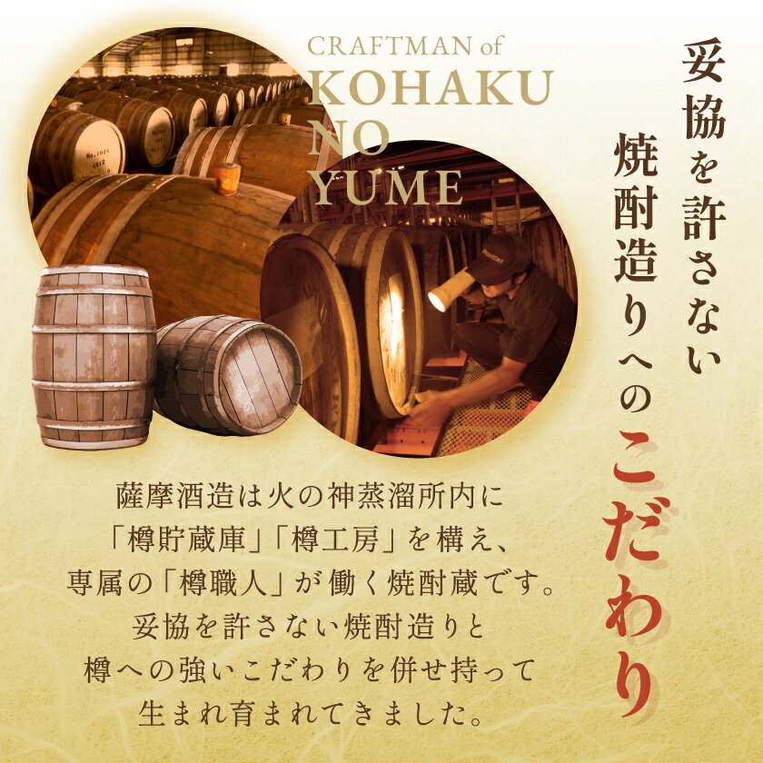 【ふるさと納税】琥珀の夢25度1800mlパック　焼酎セット6本 E0-11_ 焼酎 麦焼酎 むぎ焼酎 酒 アルコール 熟成 貯蔵 こはくのゆめ 琥珀の夢 パック セット 送料無料 薩摩酒造 鹿児島県 枕崎市 【配送不可地域：離島】【1166633】