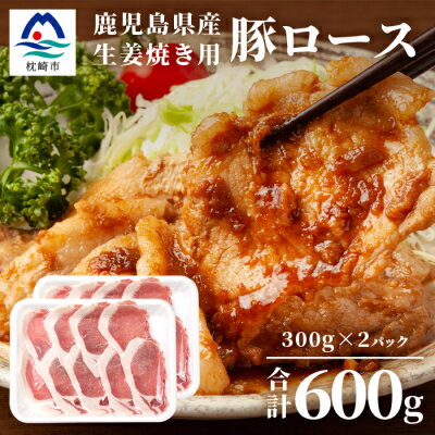 鹿児島県産豚 ロース しょうが焼き用 300g×2パック 豚ロース肉 生姜焼き A3-206[配送不可地域:離島]