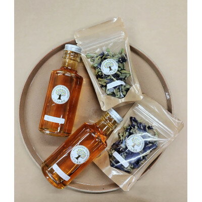 【ふるさと納税】手づくり梅シロップ バタフライピーセット　A3-31【1440546】