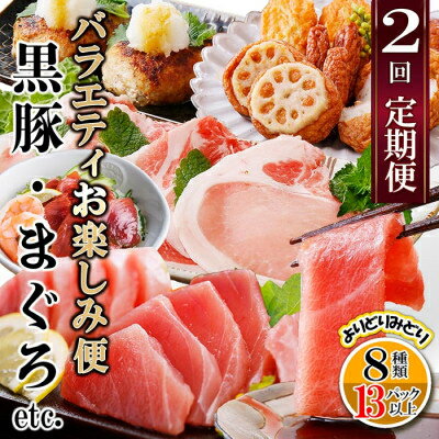 44位! 口コミ数「0件」評価「0」 【レビューキャンペーン】 定期便2回配送　お楽しみバラエティ定期便(鹿児島県産黒豚・鮪etc)DD-6008【配送不可地域：離島】【148･･･ 