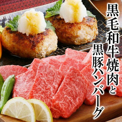 【ふるさと納税】黒毛和牛焼肉と黒豚ハンバーグ A8-47【配送不可地域:離島】【1487973】