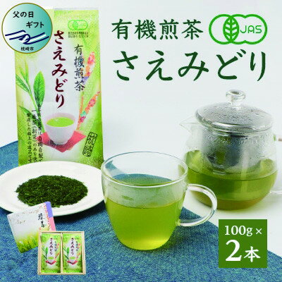 [父の日]1番茶のみを使用 有機煎茶[さえみどり]KAORU園 (100g×2本) MM-129F